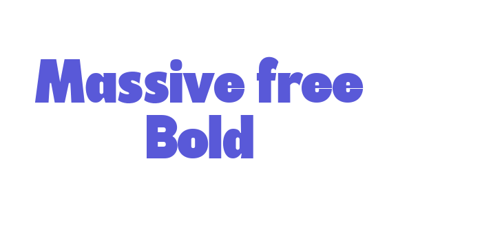 Massive free Bold Font Download