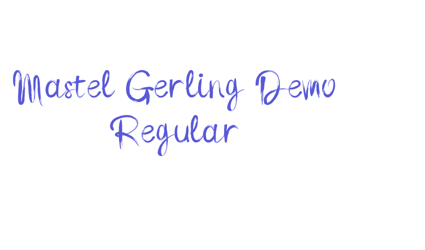 Mastel Gerling Demo Regular Font