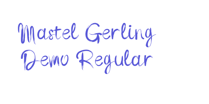 Mastel Gerling Demo Regular Font