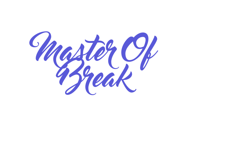 Master Of Break Font Download