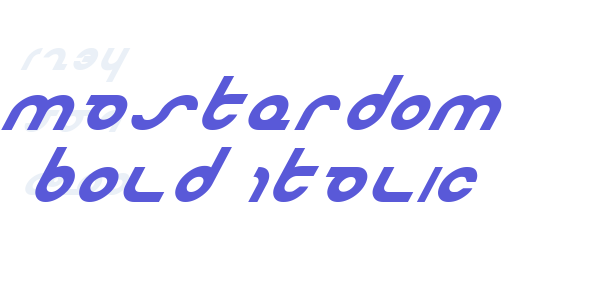 Masterdom Bold Italic font free