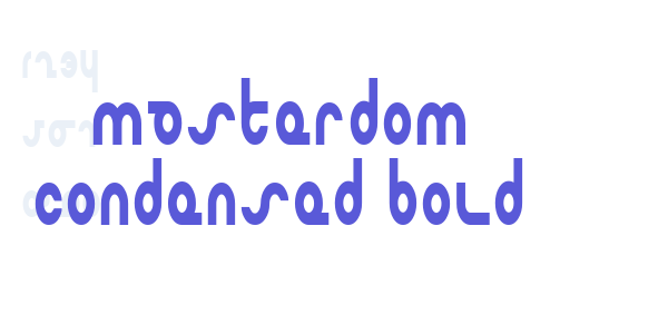 Masterdom Condensed Bold font free