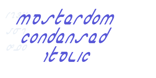 Masterdom Condensed Italic font free