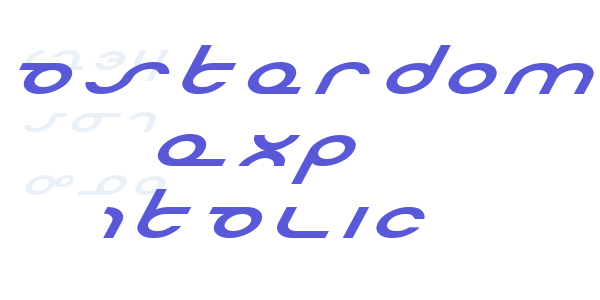 Masterdom Exp Italic font free