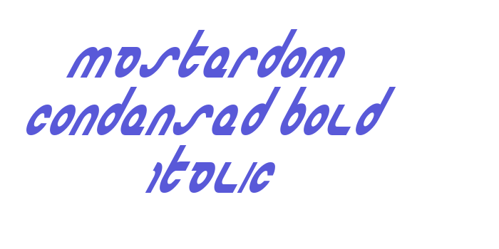 Masterdom Condensed Bold Italic Font Download