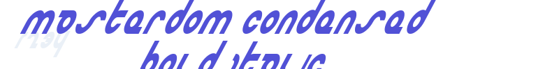 Masterdom Condensed Bold Italic-font