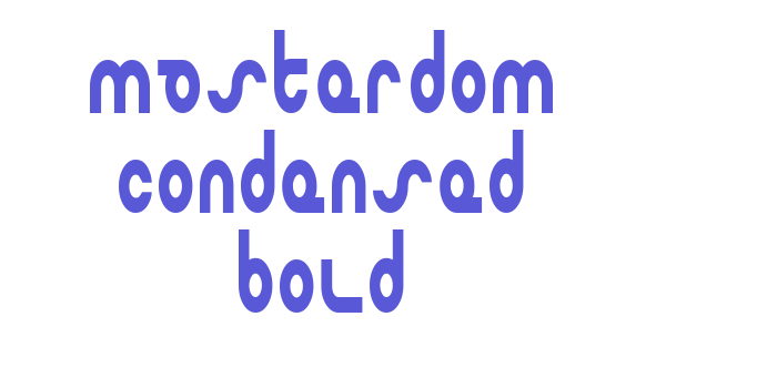 Masterdom Condensed Bold Font