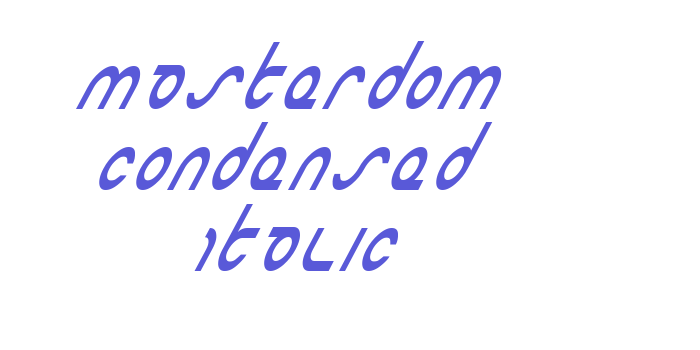 Masterdom Condensed Italic Font Download