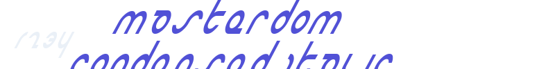 Masterdom Condensed Italic-font