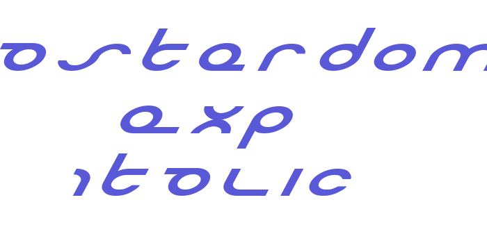 Masterdom Exp Italic Font