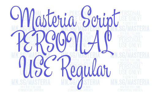 Masteria Script PERSONAL USE Regular Font Download