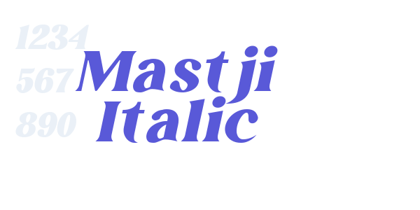 Mastji Italic font free