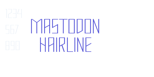 Mastodon Hairline font