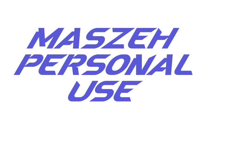 Maszeh Personal Use Font Download