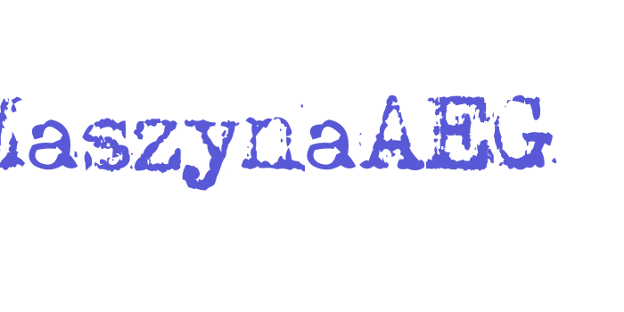 MaszynaAEG Font Download