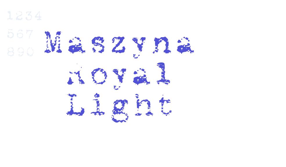 Maszyna Royal Light-font-download