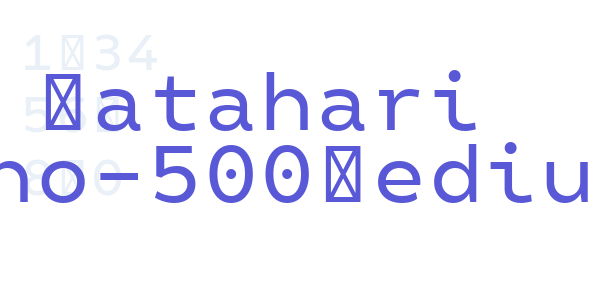 Matahari Mono-500Medium font free