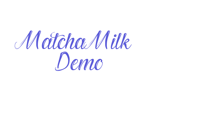 Matcha Milk Demo Font