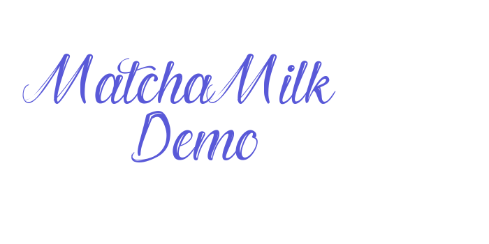 Matcha Milk Demo Font Download