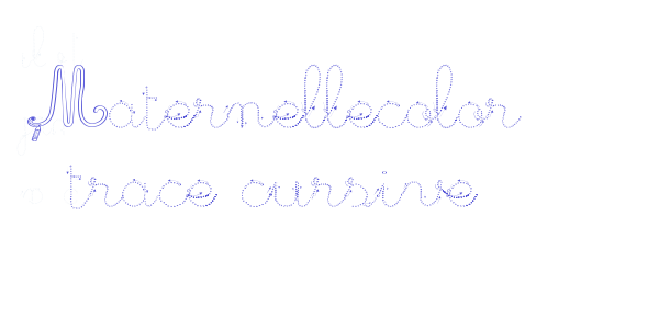 Maternellecolor trace cursive font free