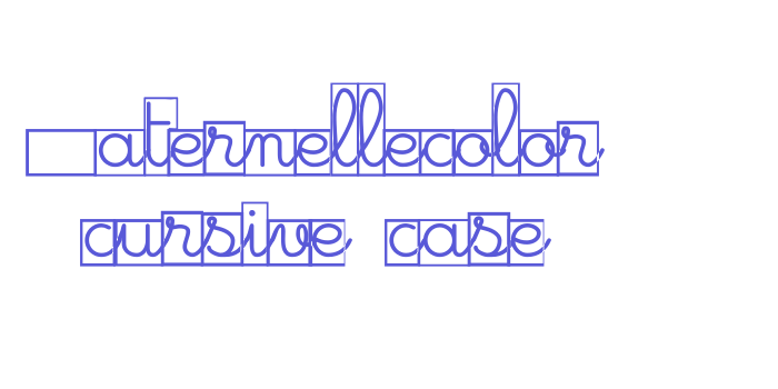 Maternellecolor cursive case Font Download