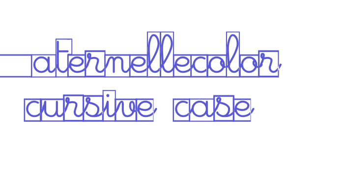 Maternellecolor cursive case Font