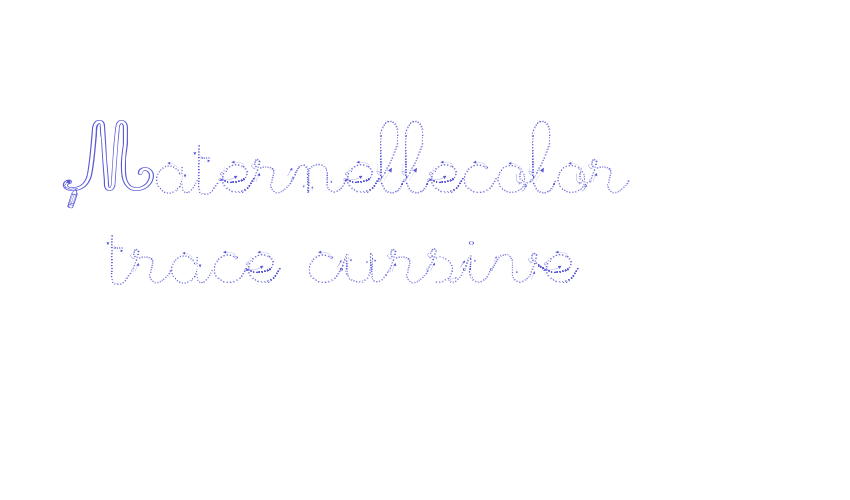 Maternellecolor trace cursive Font Download