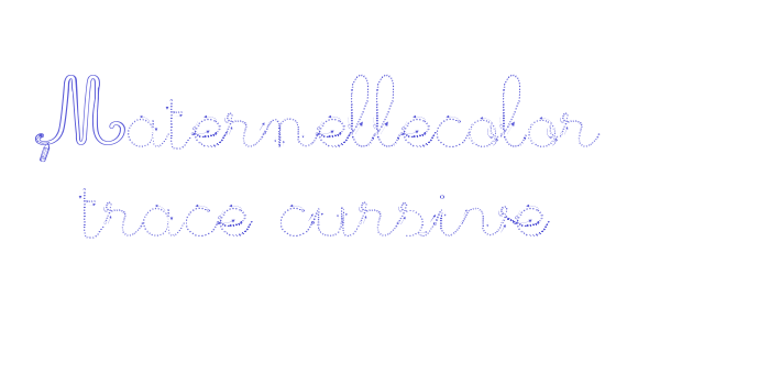 Maternellecolor trace cursive Font Download