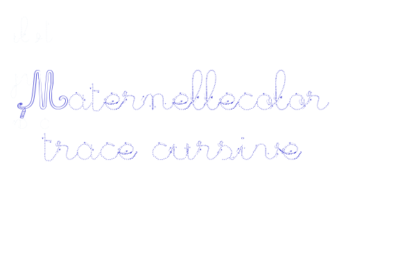 Maternellecolor trace cursive