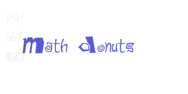 Math Donuts font