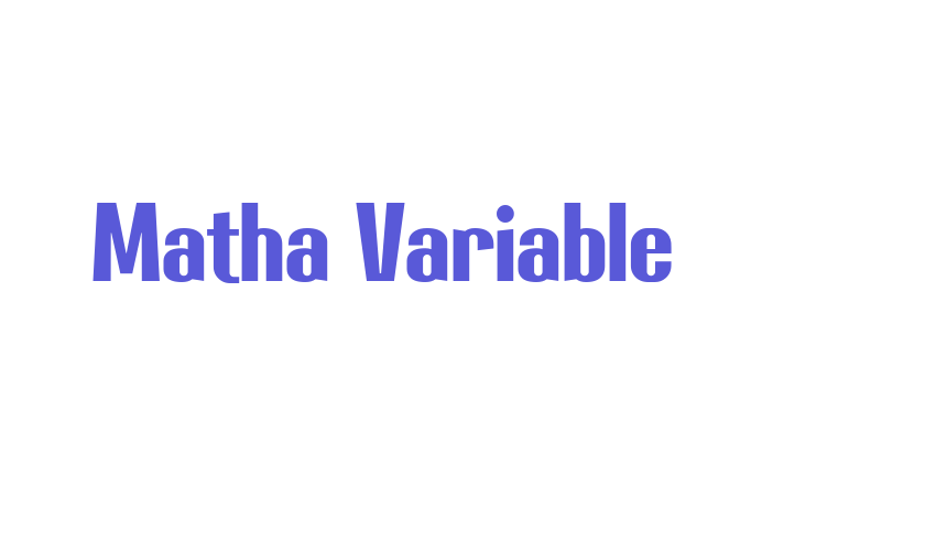 Matha Variable Font