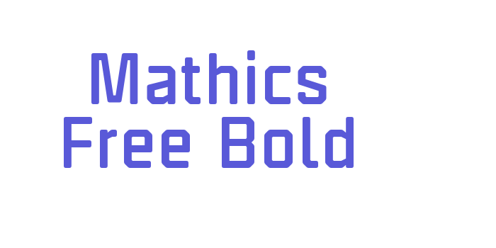 Mathics Free Bold Font