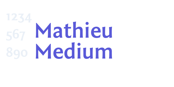 Mathieu Medium font free