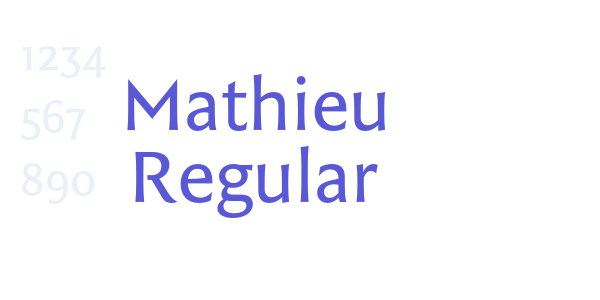 Mathieu Regular font free