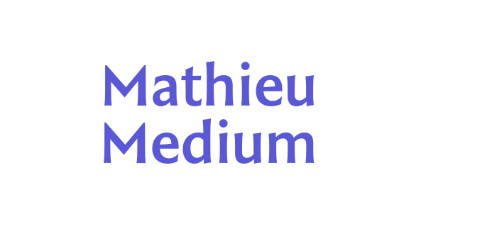 Mathieu Medium Font Download