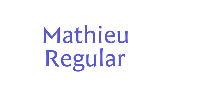 Mathieu Regular Font Download