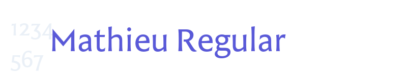 Mathieu Regular-related font