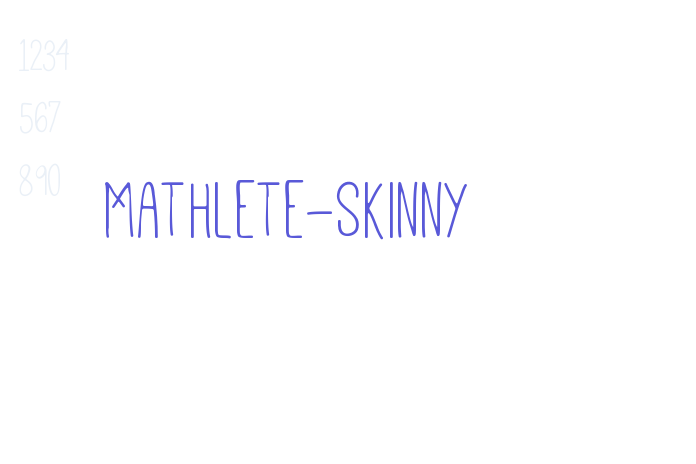 Mathlete-Skinny font free