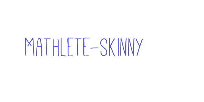 Mathlete-Skinny Font