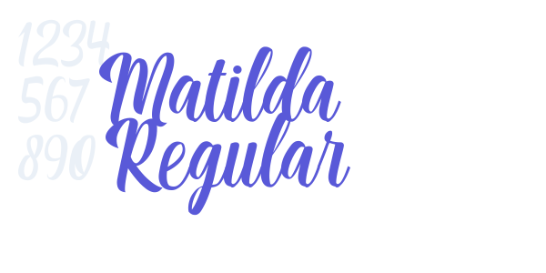 Matilda  Regular font free