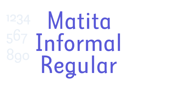 Matita Informal Regular font free