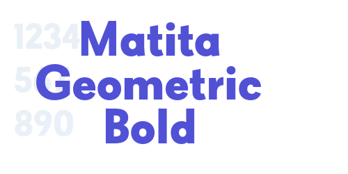 Matita Geometric Bold-font-download