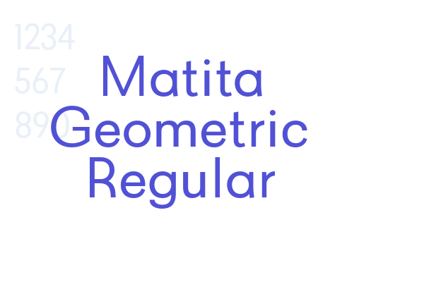 Matita Geometric Regular
