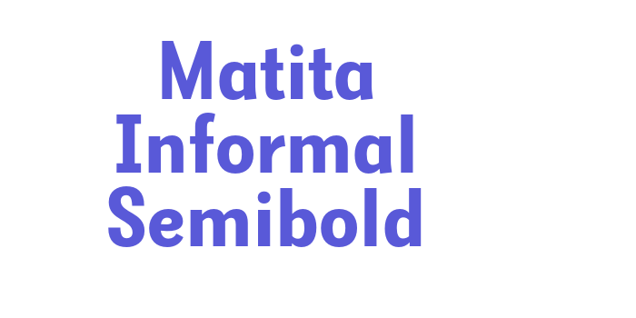 Matita Informal Semibold Font Download