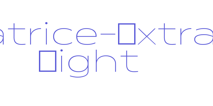 Matrice-Extra Light Font