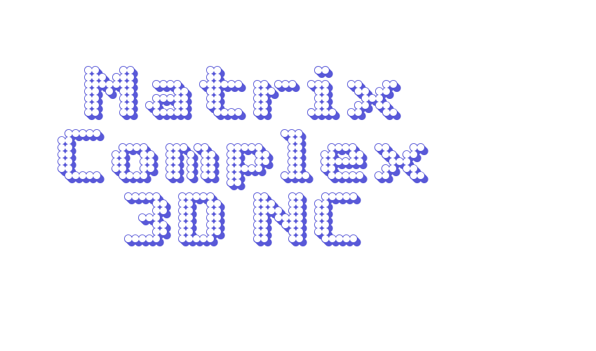 Matrix Complex 3D NC Font Download