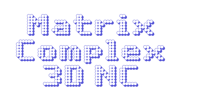 Matrix Complex 3D NC Font Download