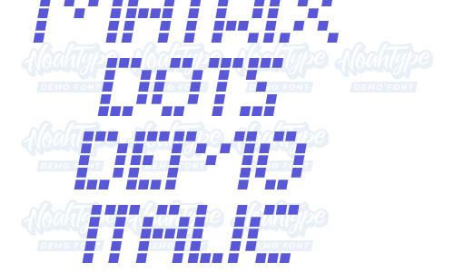 Matrix Dots Demo Italic Font Download