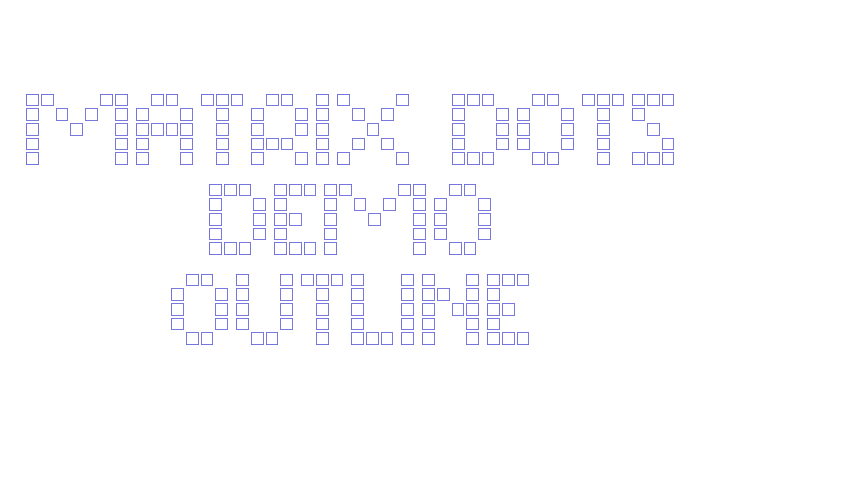 Matrix Dots Demo Outline Font Download