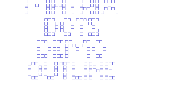 Matrix Dots Demo Outline Font